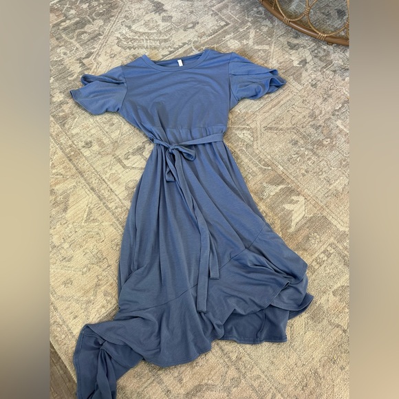 Pinkblush High Low Blue Dress - Picture 1 of 2